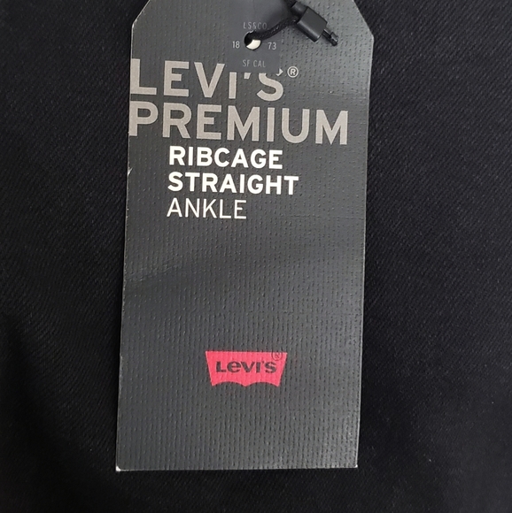 Levi's Ribcage Line 8 Premium Straight Ankle Jeans - Picture 8 of 15